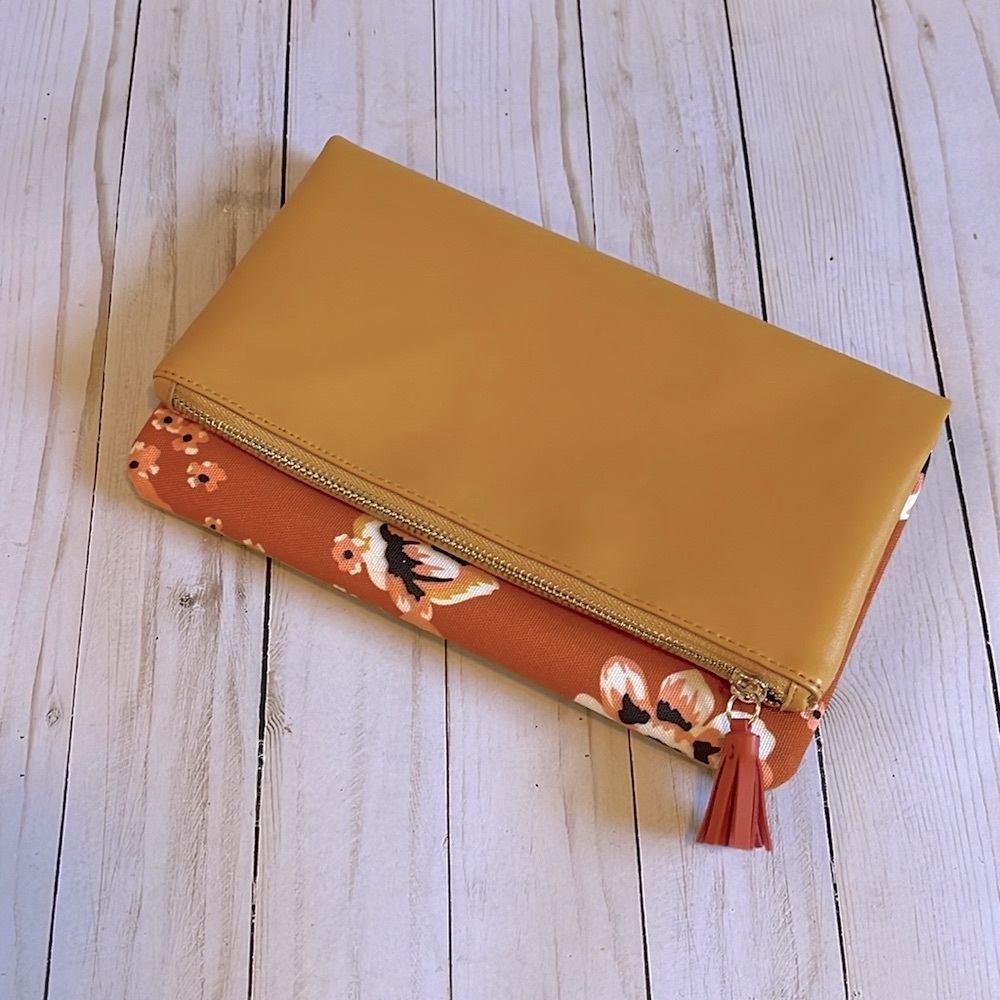 Rachel Pally Women's Zahara Clutch Bag Orange Reversible Orange Floral N…